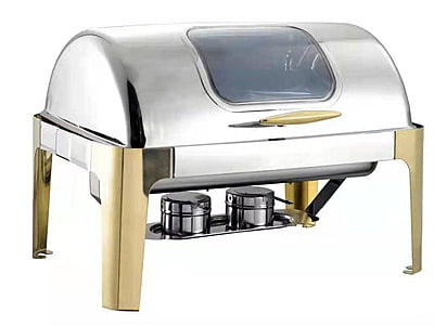 Chafing Dish-Rectangular with window-9Ltrs