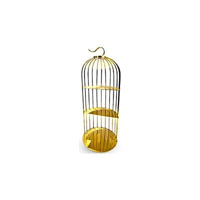 Bird Cage Stand Gold