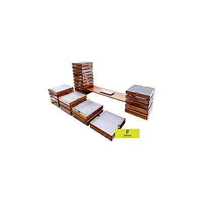 6 Pcs Riser Set with One Wooden Plank and Tray
