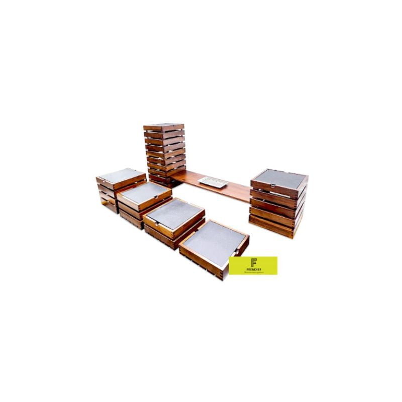 6 Pcs Riser Set with One Wooden Plank and Tray 6 Pcs Riser Set with One Wooden Plank and Tray