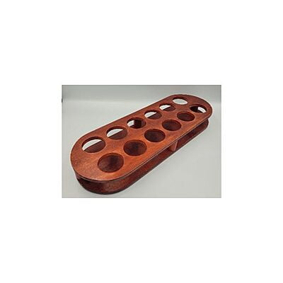 Wooden Shot Glass Holder, Red