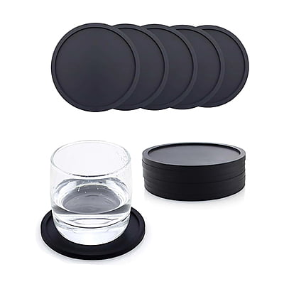 Solicon Coasters Black 6pcs